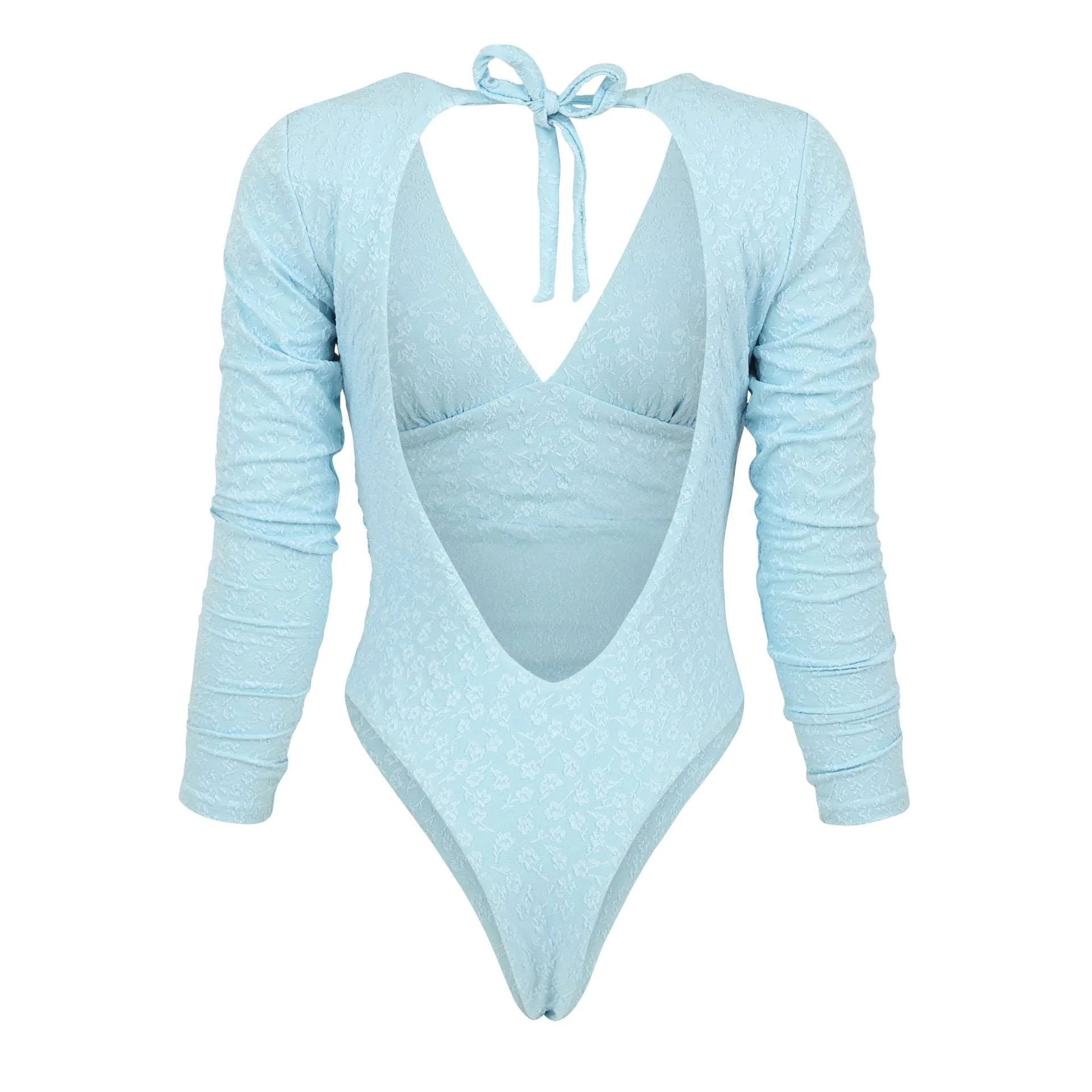 Malibu Surf Suit - Textured Floral / Sky Blue - Image 2