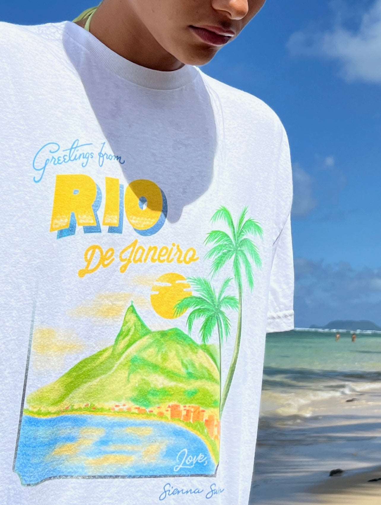 Outerwear: "Postcards from Rio" oversized t-shirt - Image 3