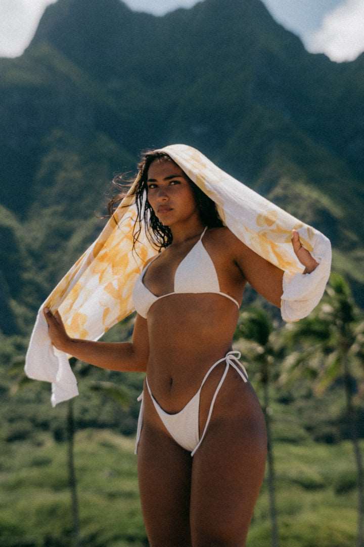 [just added - last chance] Tulum Tie Bottom - White - Image 5